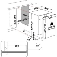 Maşină de spălat vase încorporabilă Whirlpool WIO 3T133 PE 6.5 imaginea #4 — magazin online Desire.md