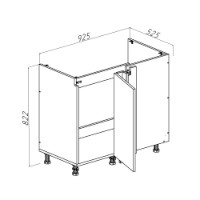 Bucătărie Bayro Monty Stone Grey/Rockford Hickory 2400x1200 imaginea #10 — magazin online Desire.md