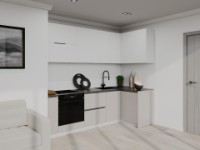 Bucătărie Bayro Monty White Mate/Trend Grey 2400x1200