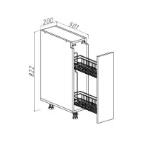 Bucătărie Bayro Monty White Mate/Trend Grey 2400x1200 imaginea #7 — magazin online Desire.md