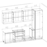 Bucătărie Bayro Monty White/White 3000 imaginea #3 — magazin online Desire.md