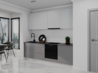 Bucătărie Bayro Spring Light Grey/Stone Grey 2400