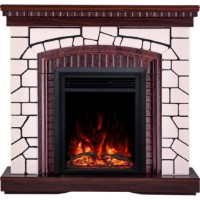 Șemineu electric Art Flame Natali & Cris White/Dark Walnut imaginea #3 — magazin online Desire.md