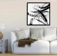 Pictură ArtShop Black Stains On A White Background 60x60cm (PA16-L)