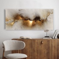 Картина ArtShop Brown & Gold Abstraction 90x30cm (PA278-L-PL)