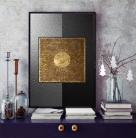 Pictură ArtShop Golden Sun In Black-Grey Background 60x90cm (PA70-LL)
