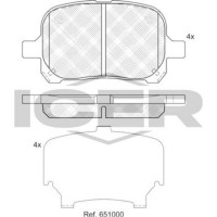Комплект тормозных колодок ICER 181632 фото №2 — интернет-магазин Desire.md
