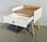 Прикроватная тумба MobiCasa 1 Asgard 50x55x40cm Kraft gold/White NPT03.10/01.555.ART фото №4 — интернет-магазин Desire.md