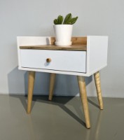 Прикроватная тумба MobiCasa 1 Asgard 50x55x40cm Kraft gold/White NPT03.10/01.555.ART фото №5 — интернет-магазин Desire.md