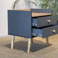 Прикроватная тумба MobiCasa 2 Asgard 50x55x40cm Kraft gold/Grafit фото №2 — интернет-магазин Desire.md