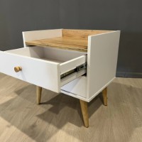 Прикроватная тумба MobiCasa 2 Asgard 50x55x40cm Kraft gold/White NPT02.10/01.555.ART фото №3 — интернет-магазин Desire.md