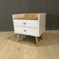 Прикроватная тумба MobiCasa 2 Asgard 50x55x40cm Kraft gold/White NPT02.10/01.555.ART фото №4 — интернет-магазин Desire.md