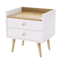 Прикроватная тумба MobiCasa 2 Asgard 50x55x40cm Kraft gold/White NPT02.10/01.555.ART
