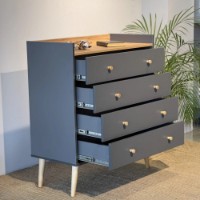 Комод MobiCasa 4 Asgard 82x96x40cm Kraft gold/Grafit CMD02.10/13.8296.ART фото №2 — интернет-магазин Desire.md