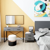 Туалетный столик MobiCasa Ascet 43x102cm Grafit/Negru фото №2 — интернет-магазин Desire.md