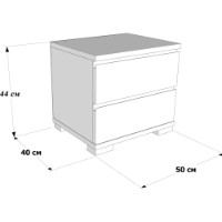 Прикроватная тумба MobiCasa Boston 50x45x40cm White NPT01.01.545.DK фото №2 — интернет-магазин Desire.md