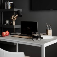 Masa de birou MobiCasa Brevity Loft 67x90cm Atelier/Alb imaginea #2 — magazin online Desire.md