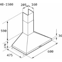 Вытяжка Hausberg HB-1505RST фото №2 — интернет-магазин Desire.md