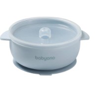 Bol cu ventuză și capac BabyOno Light Blue (1662/01) imaginea #1 — magazin online Desire.md