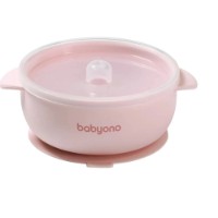 Bol cu ventuză și capac BabyOno Pink (1662/02) imaginea #1 — magazin online Desire.md