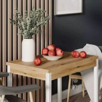 Masă pentru bucătărie MobiCasa Lunch 60/120x90cm Ewok/White imaginea #4 — magazin online Desire.md