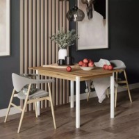 Masă pentru bucătărie MobiCasa Lunch 60/120x90cm Ewok/White imaginea #3 — magazin online Desire.md