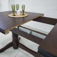 Masă pentru bucătărie MobiCasa ST 4  200/280x100cm Nuc imaginea #3 — magazin online Desire.md