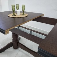 Masă pentru bucătărie MobiCasa ST 4  200/280x100cm Nuc imaginea #2 — magazin online Desire.md