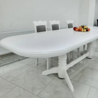 Masă pentru bucătărie MobiCasa Skif ST73  228/318x100cm White imaginea #5 — magazin online Desire.md