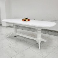 Masă pentru bucătărie MobiCasa Skif ST73  228/318x100cm White