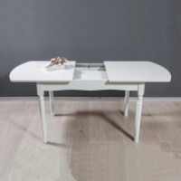 Masă pentru bucătărie MobiCasa ST 37 140/180x80cm Alb imaginea #4 — magazin online Desire.md