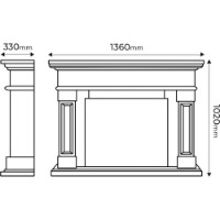 Șemineu electric Art Flame Riga & Mirabella Cream imaginea #3 — magazin online Desire.md