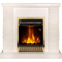 Șemineu electric Art Flame Rock Ivory & Gala Gold White imaginea #2 — magazin online Desire.md