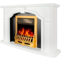 Șemineu electric Art Flame Sherlock & Galileo Gold White