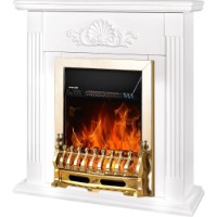 Șemineu electric Art Flame Sorina & Galileo Gold White