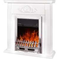 Șemineu electric Art Flame Sorina & Galileo Silver White