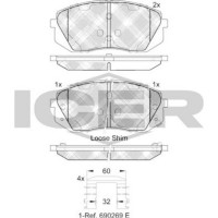 Set placute frână ICER 181826-201 imaginea #3 — magazin online Desire.md
