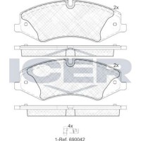 Комплект тормозных колодок ICER 181957 фото №3 — интернет-магазин Desire.md