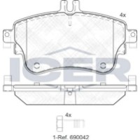 Комплект тормозных колодок ICER 182062 фото №3 — интернет-магазин Desire.md
