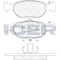 Комплект тормозных колодок ICER 181616 фото №2 — интернет-магазин Desire.md