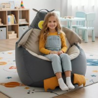 Fotoliu puf BeanBag Owl Gray (BM6289) imaginea #3 — magazin online Desire.md