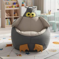 Fotoliu puf BeanBag Owl Gray (BM6289) imaginea #2 — magazin online Desire.md