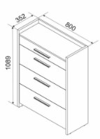 Rafturi pentru pantofi Ambianta Solaris 1089x352x800mm Catania/Fungo imaginea #2 — magazin online Desire.md
