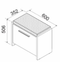 Mini comodă Ambianta Solaris 506x352x600mm Catania/Fungo imaginea #2 — magazin online Desire.md
