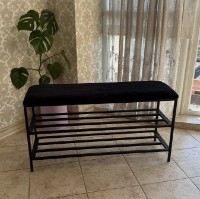 Обувница Nex Home Metal100x32x52 cm 12 Black фото №3 — интернет-магазин Desire.md