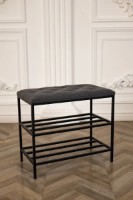 Обувница Nex Home Teddy metal 80x32x52 cm Dark Grey фото №2 — интернет-магазин Desire.md