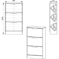 Rafturi pentru pantofi Компанит ТО-23 Дуб Сонома imaginea #2 — magazin online Desire.md