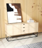 Комод Deco Vermont 160x45x75Hcm Wood/Black фото №3 — интернет-магазин Desire.md