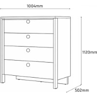 Комод Fabrik Home Clay4 1004x1120x502mm (c подсветкой) Кашемир фото №4 — интернет-магазин Desire.md