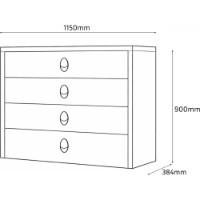 Comodă Fabrik Home Melburn 1150x900x384mm кашемир imaginea #4 — magazin online Desire.md